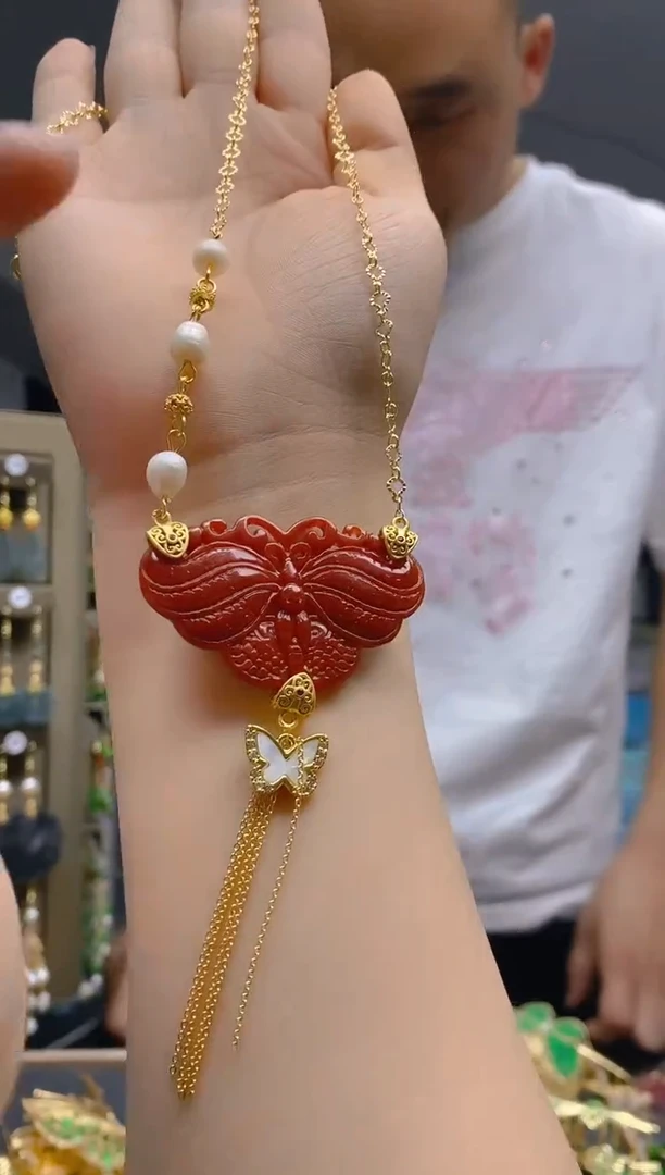 【闪购商品】翡翠耳饰合金225翡翠锁骨链