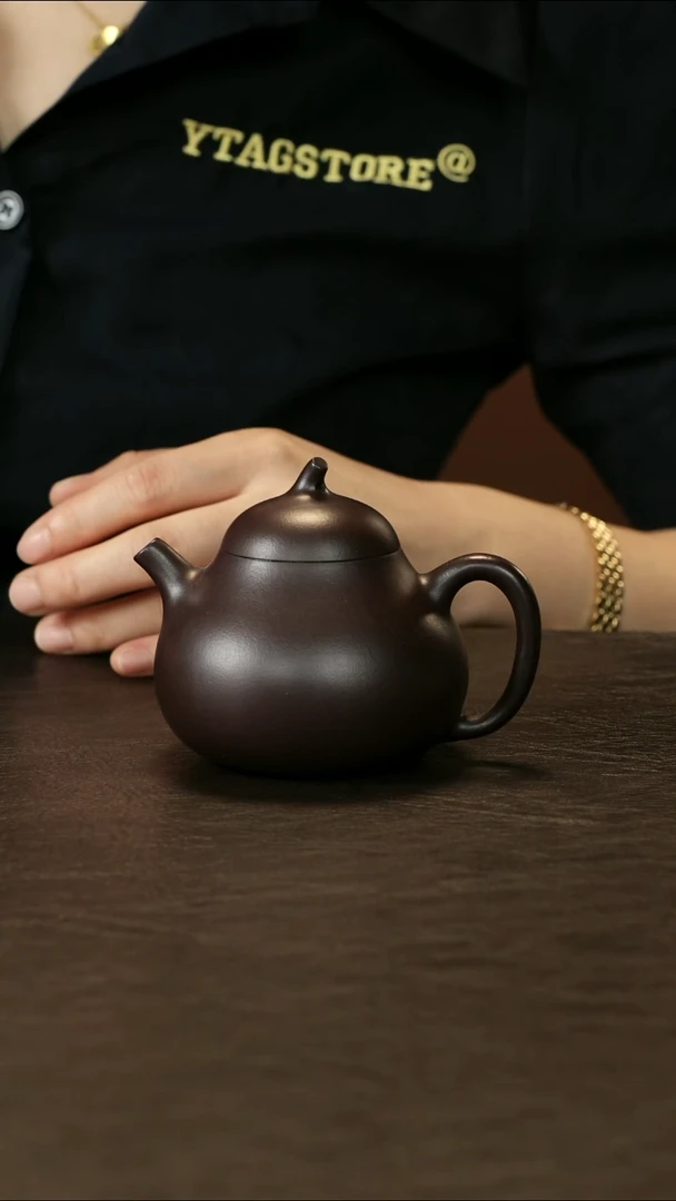 茶壶紫砂范敬荣 老紫泥 茄段