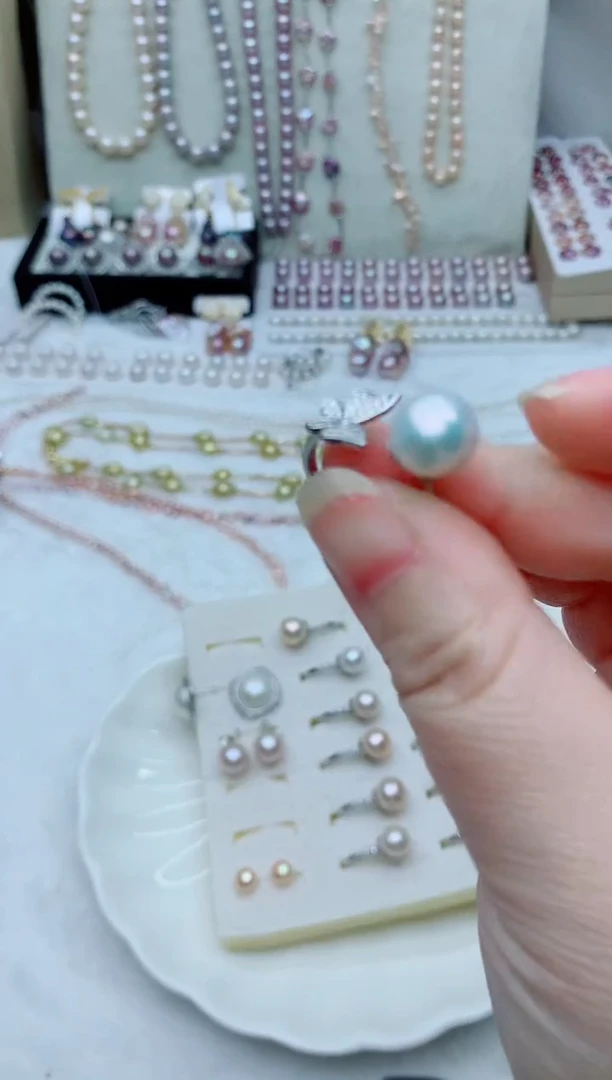 未镶嵌耳饰淡水珍珠多样性发其一【非无瑕】