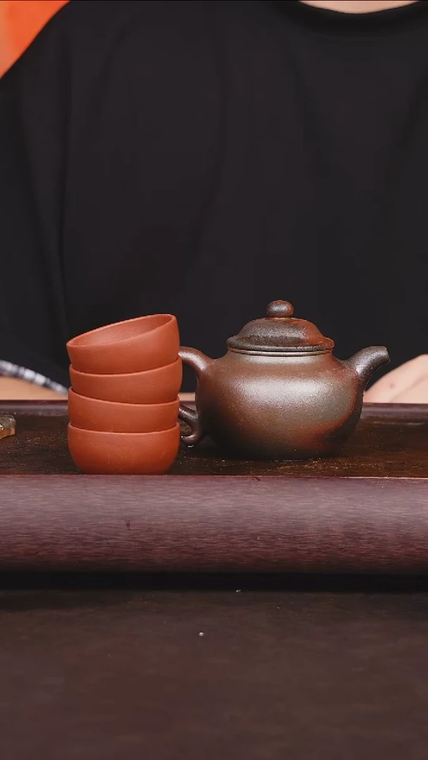 茶壶紫砂柴烧 莲子