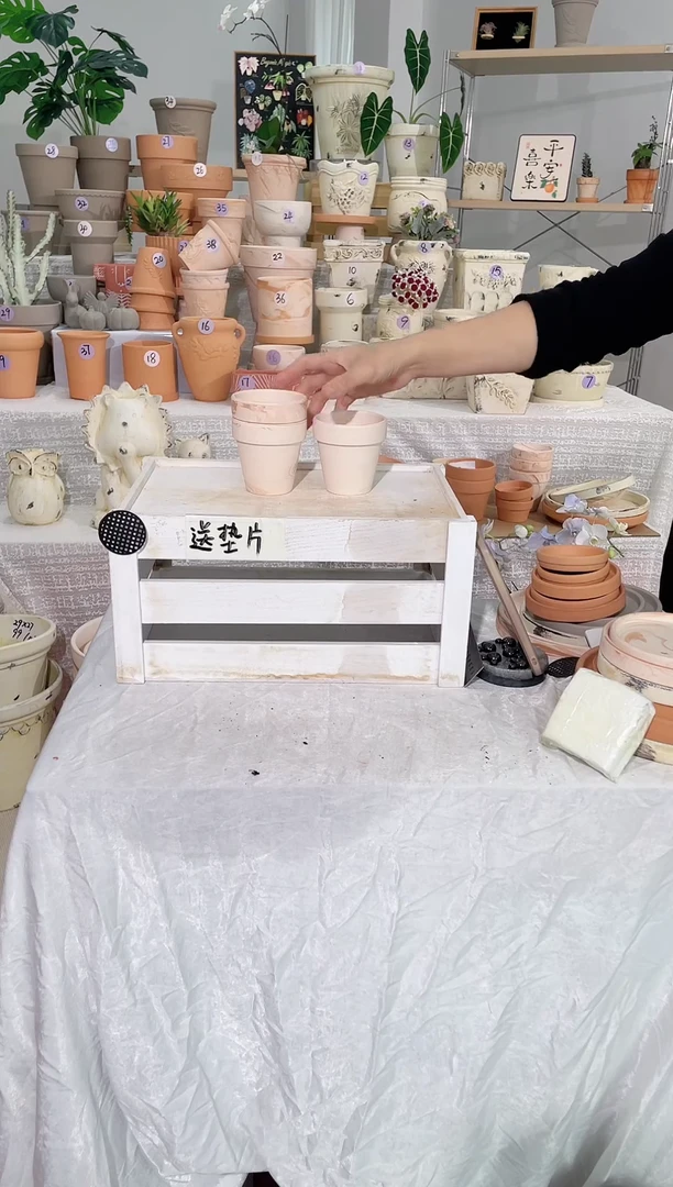 【闪购商品】红陶3个无托 玛奇朵国际盆口径8*8 