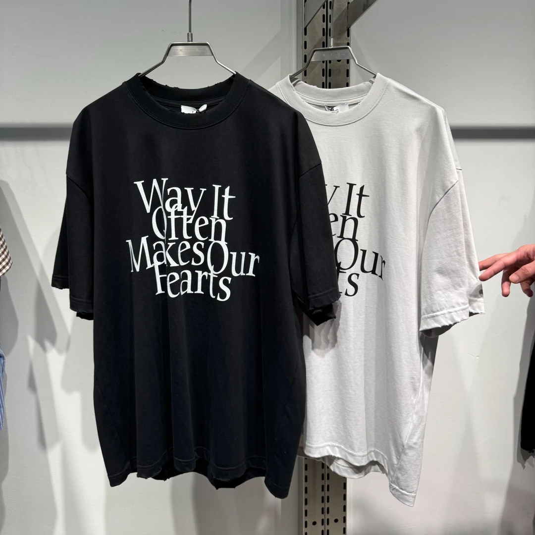 夏季标语喷绘字母短袖