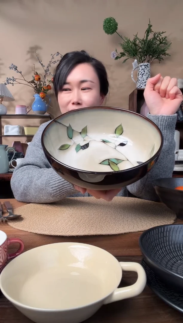 9英寸竹叶大汤碗微瑕