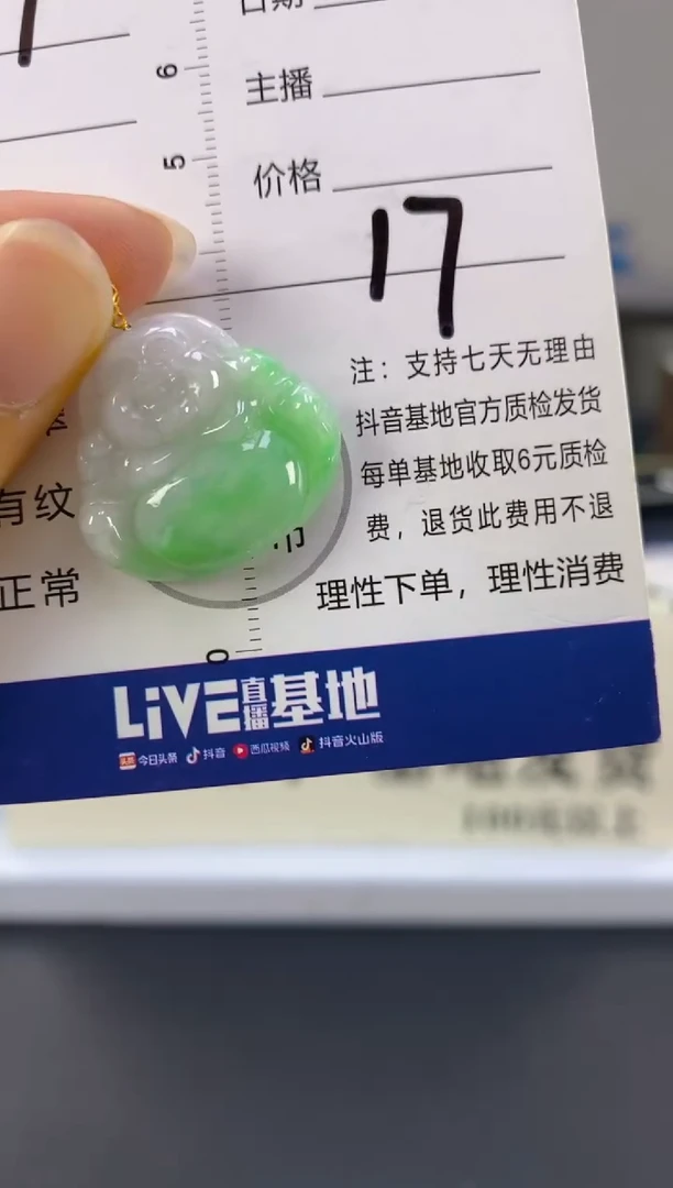 【闪购商品】翡翠颈饰18K金镶嵌天然A货翡翠