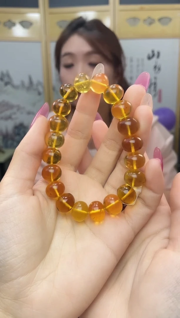 【闪购商品】琥珀裸石未镶嵌12+金珀手串
