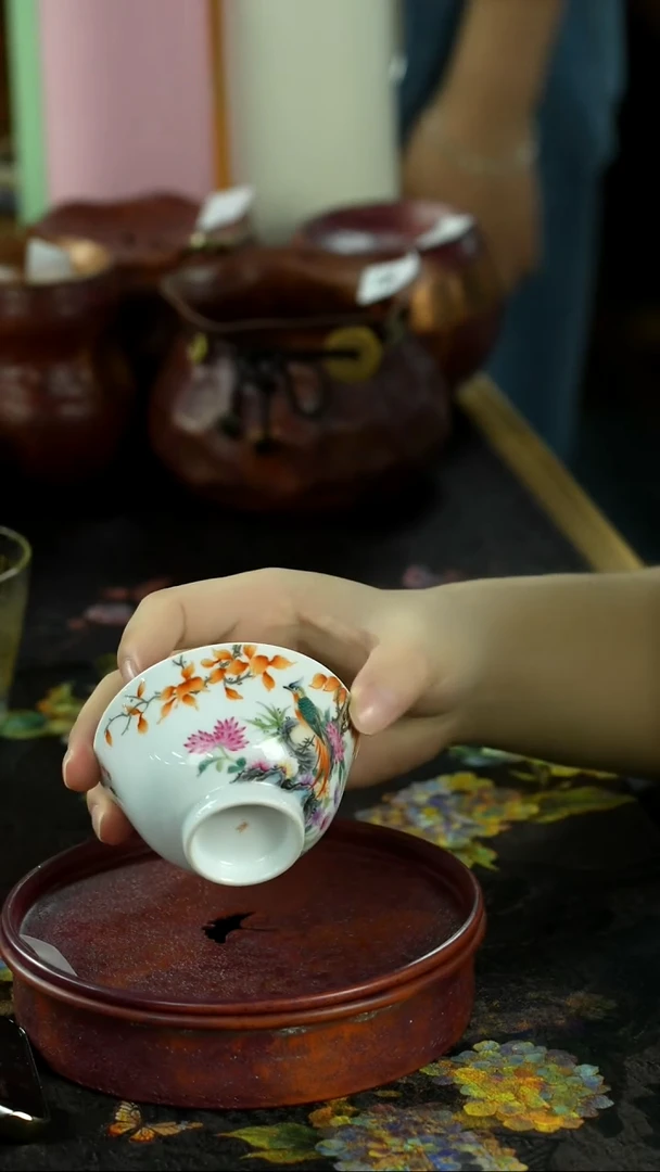 中秋国庆景德镇手绘瓷器