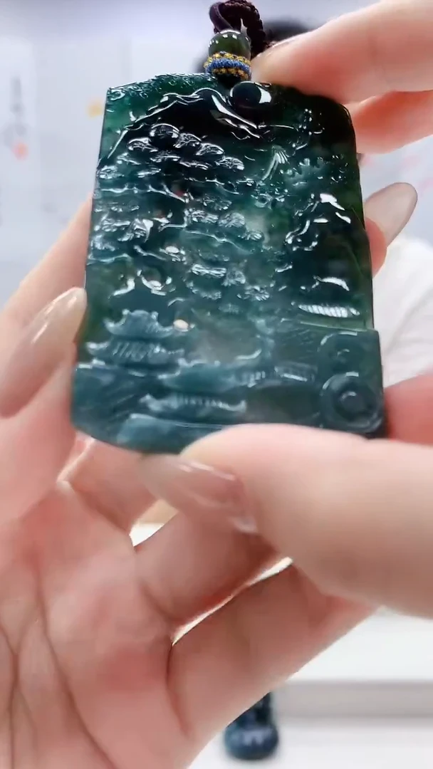 未镶嵌定制翡翠4917lr-毛货挂件65