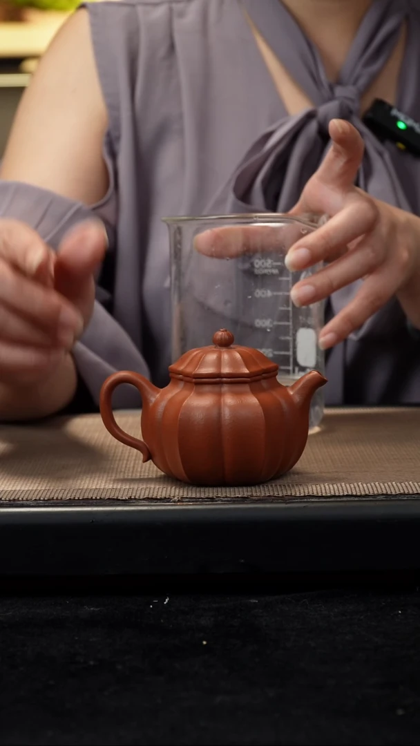 茶壶紫砂朱泥筋纹莲子150