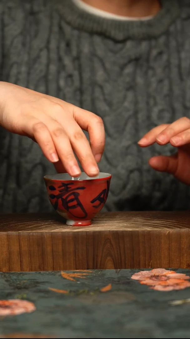 杯釉下彩手工手绘同款陶器