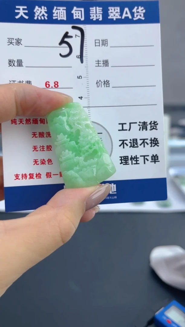 翡翠未镶嵌颈饰天然A货缅甸翡翠  57