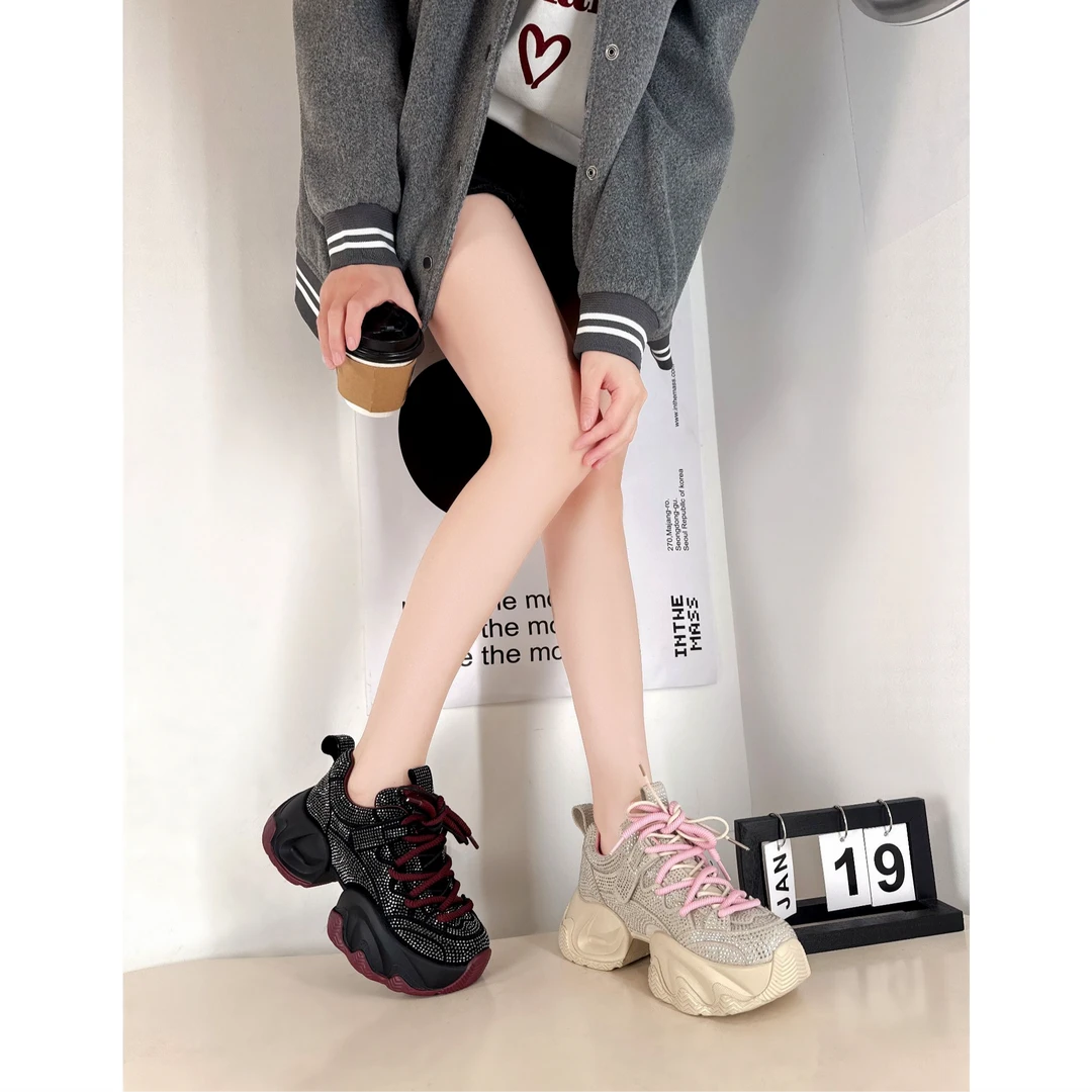 淘爱朵时尚厚底增高7cm潮流百搭女士休闲鞋 5029