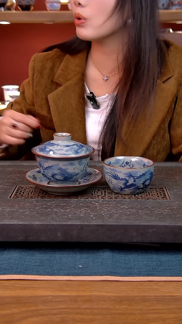 简装家用款2件套 老陶泥开片纹陶瓷茶具