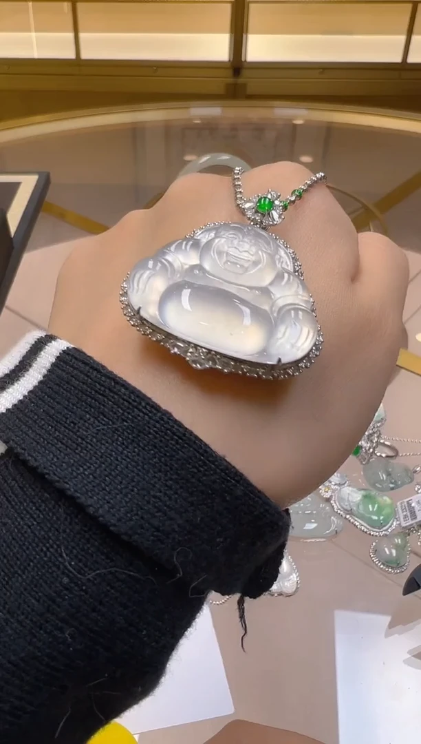 【闪购商品】翡翠吊坠(不含链)18K金镶嵌总价58800 分单14700