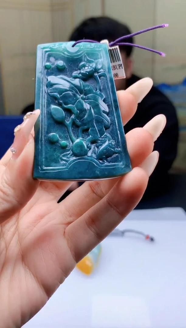 【闪购商品】定制翡翠未镶嵌5060ty-毛货挂件155