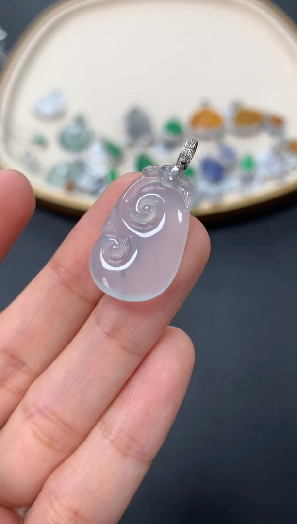【闪购商品】翡翠吊坠(不含链)18K金镶嵌1580