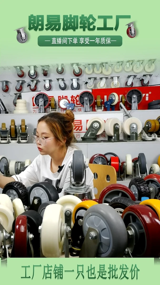 6寸橡胶轮2定2刹