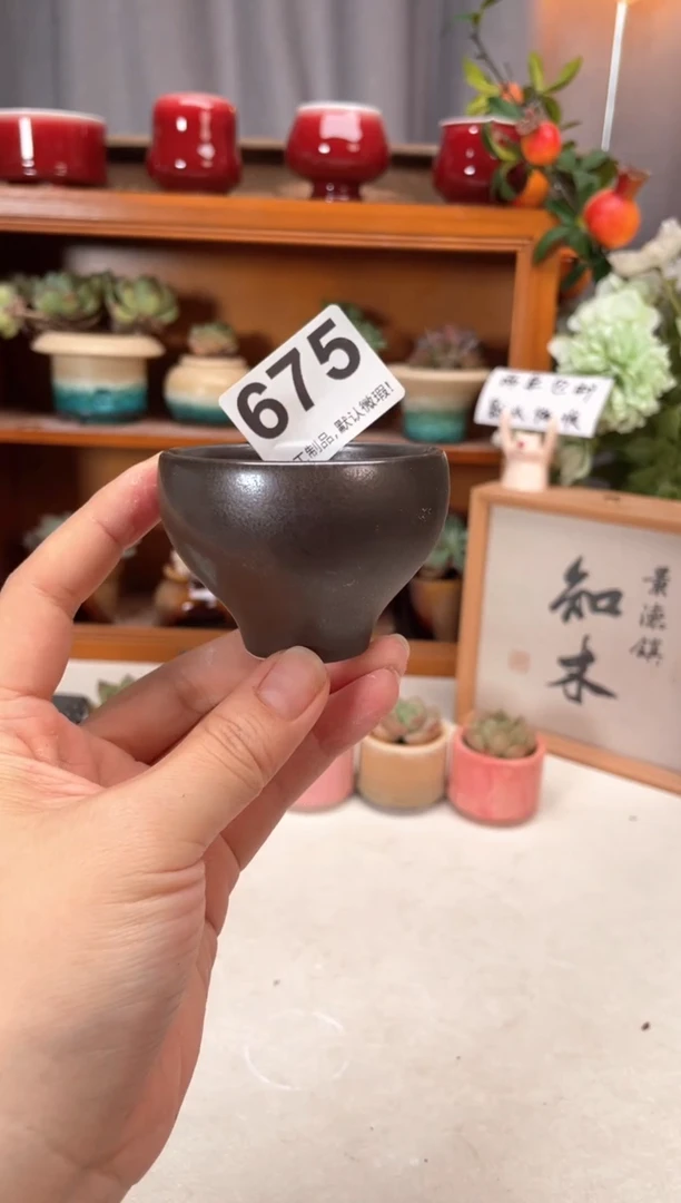 瓷片675小芳手工花盆