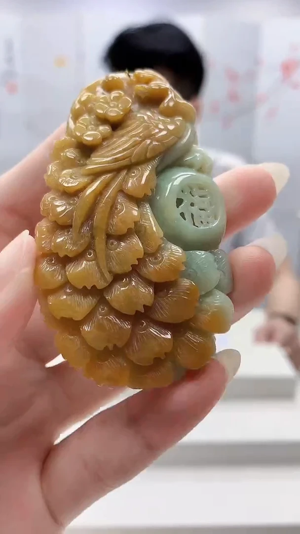未镶嵌定制翡翠5123ry-毛货挂件30