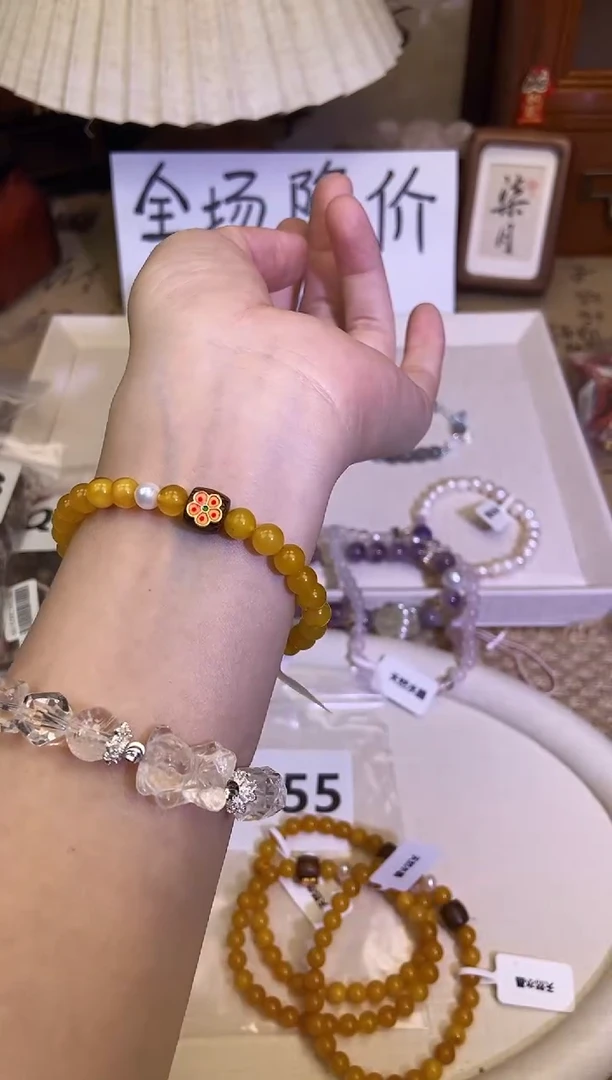 未镶嵌蜜蜡手链155手串