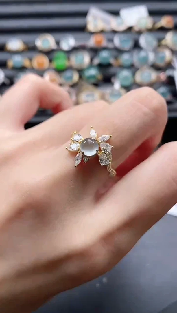 【闪购商品】翡翠戒指银S925镶嵌11111