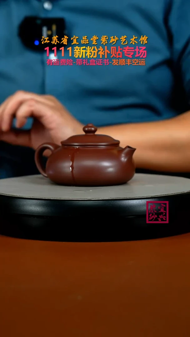 茶壶紫砂李传荣S级龙血砂光素寒江180CC