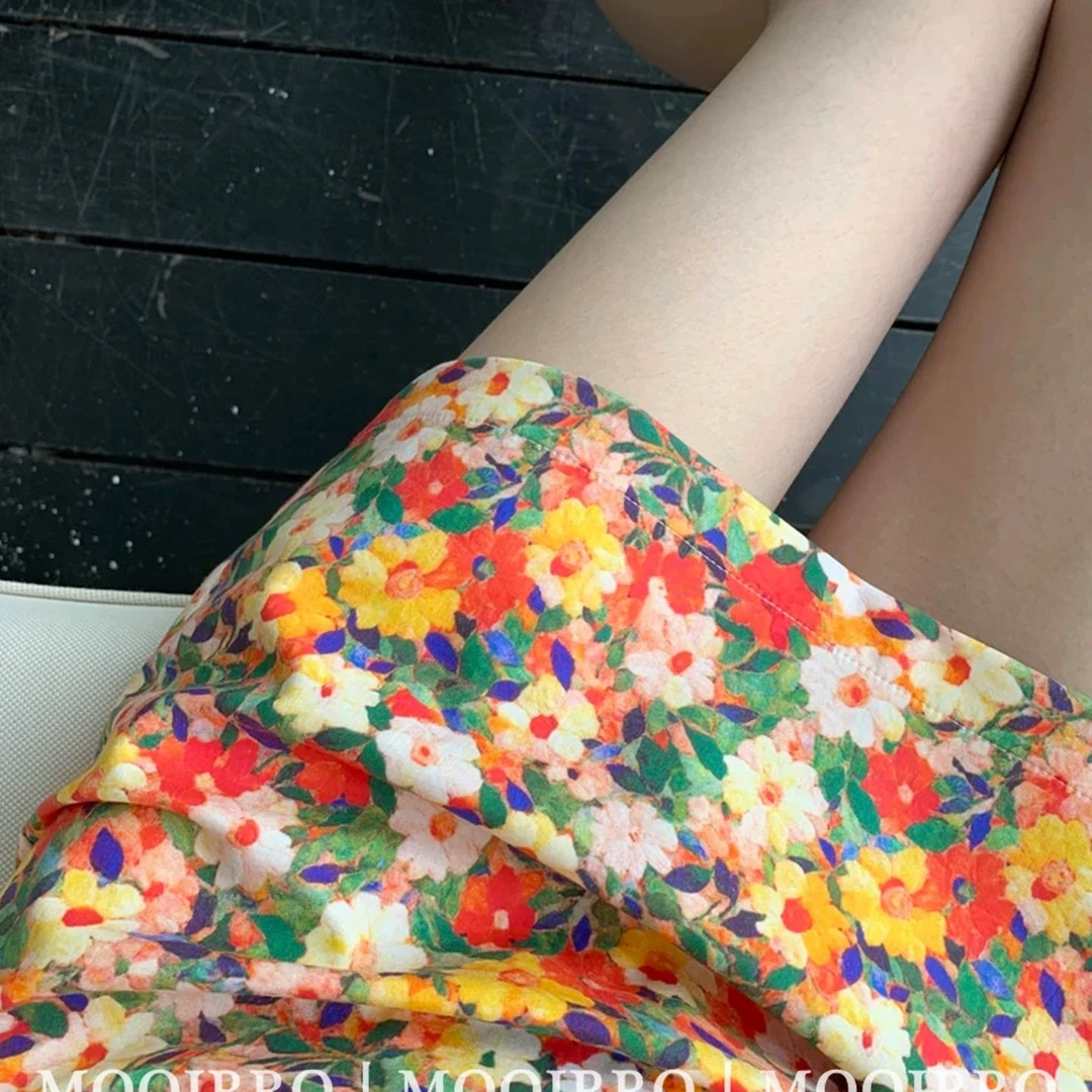 法式碎花半身裙女夏季2025新款高级感修身高腰显瘦小个子包臀短裙