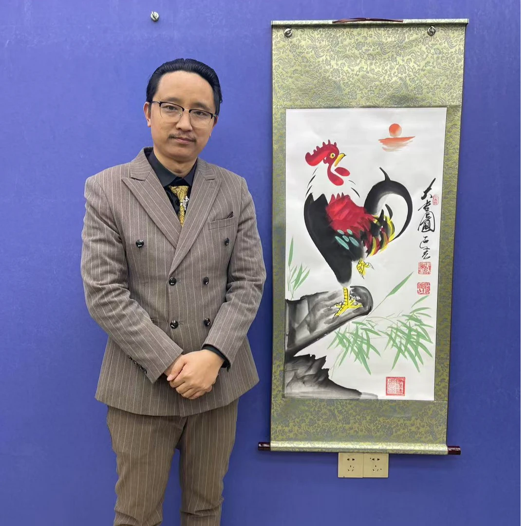 马迎春《大吉图》三尺竖白 国墨堂