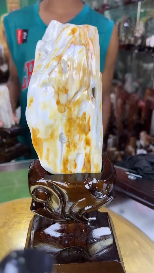硅化玉珠宝奇石未镶嵌缅甸天然树化玉摆件