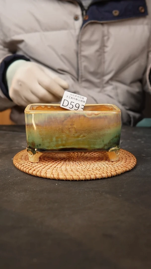 【闪购商品】瓷片593泥泥手工花盆