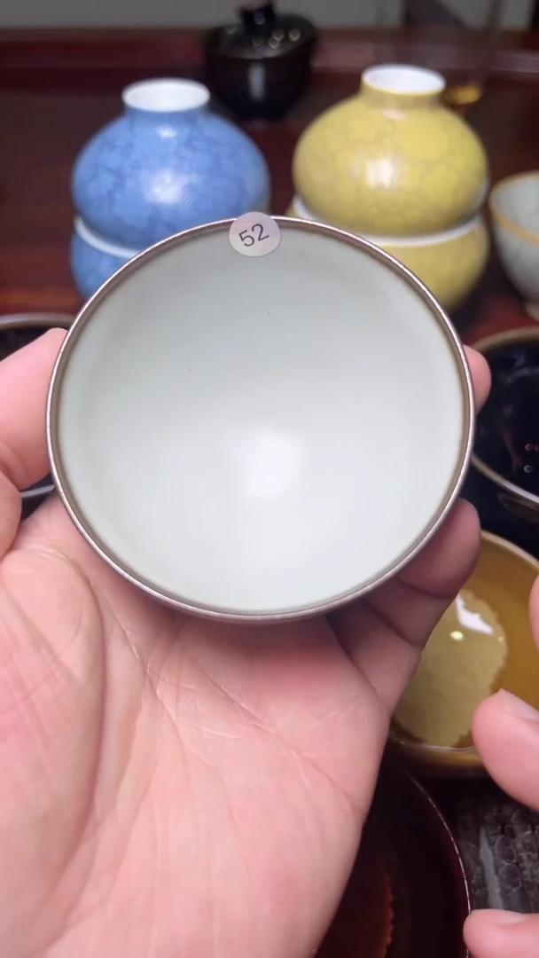 茶盏52宋小蛮月白柴烧建盏