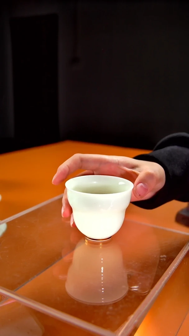 其他陶瓷《言泥陶瓷》璞玉绿豆冰冻瓷系列 主人杯