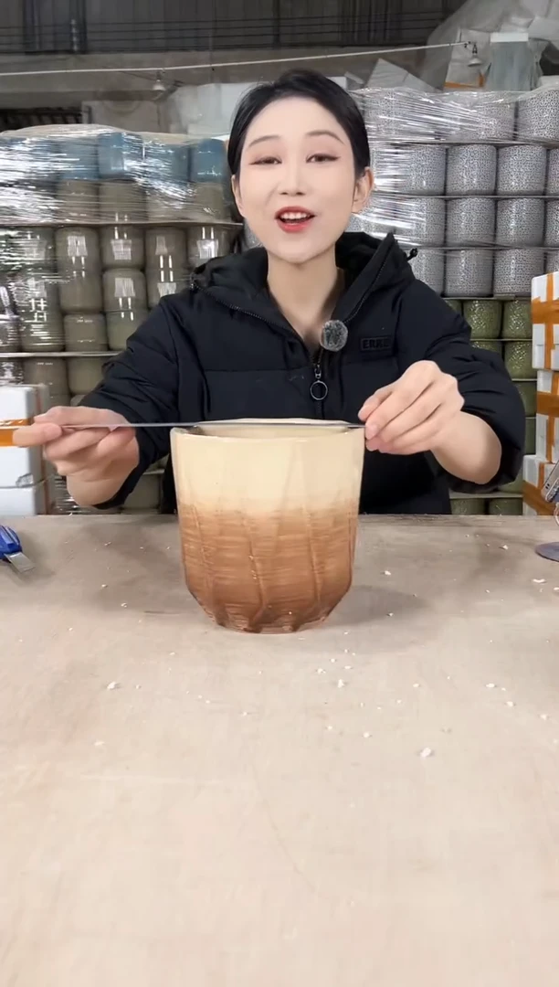 【闪购商品】陶瓷菱形棕色17x16