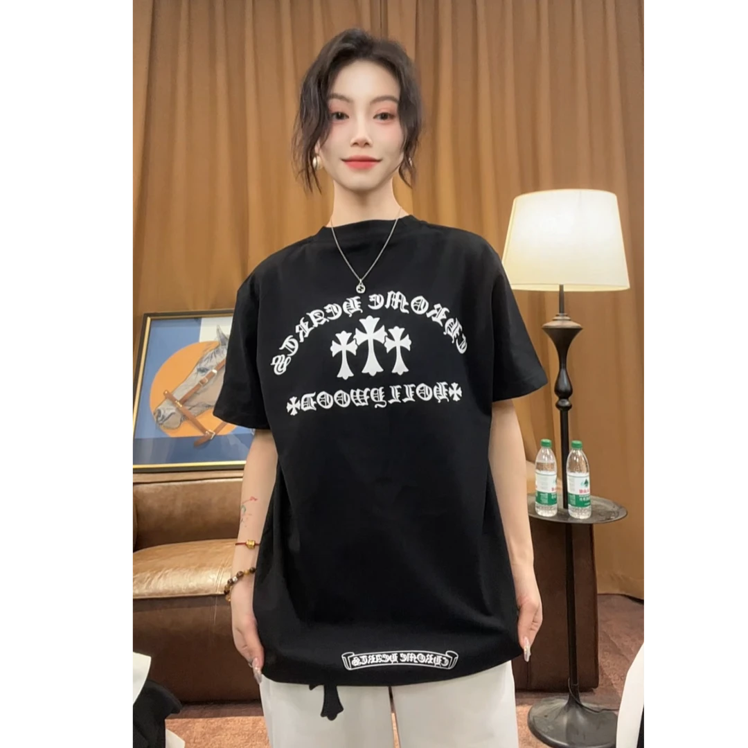 【周晚晚】2025夏季新款时尚印花短袖