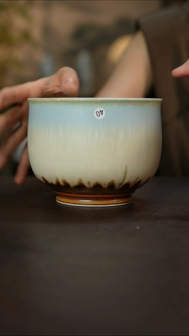 杯景德镇陶瓷杯碗柴烧多人瑕疵