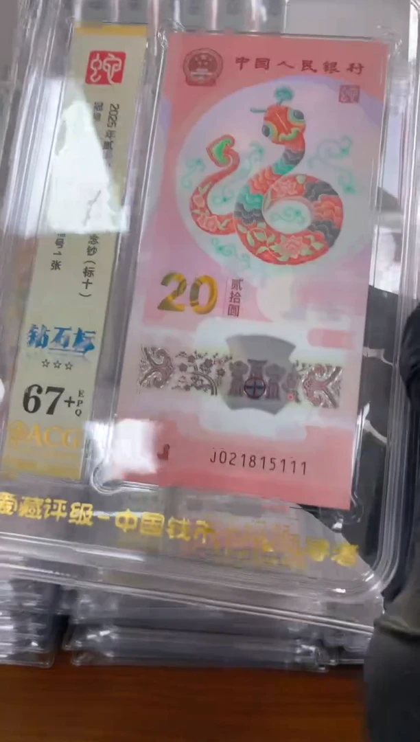 塑料2025蛇钞 真钞 评价封装 标十