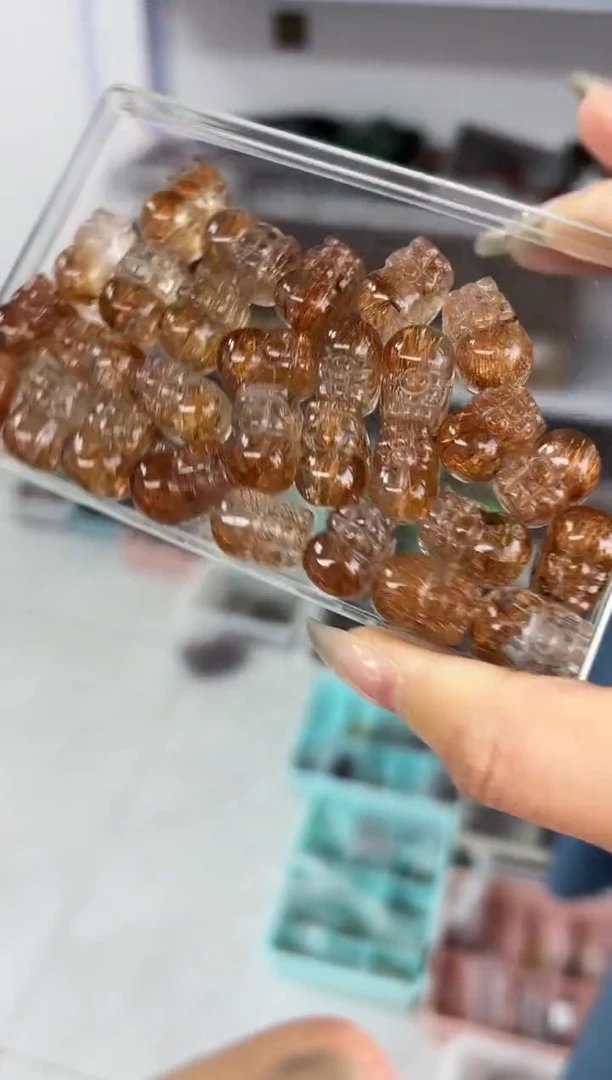 【闪购商品】水晶手串未镶嵌铜发晶貔貅一个宽卡约10-11