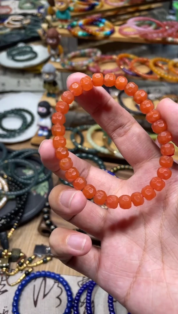 未镶嵌手串玛瑙/玉髓水红南红手串（拍一天不发，拍数量2两条发货）