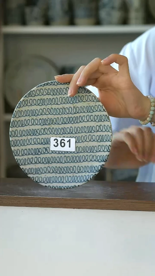 瑕疵361解压纹甜品盘16cm@4-2@