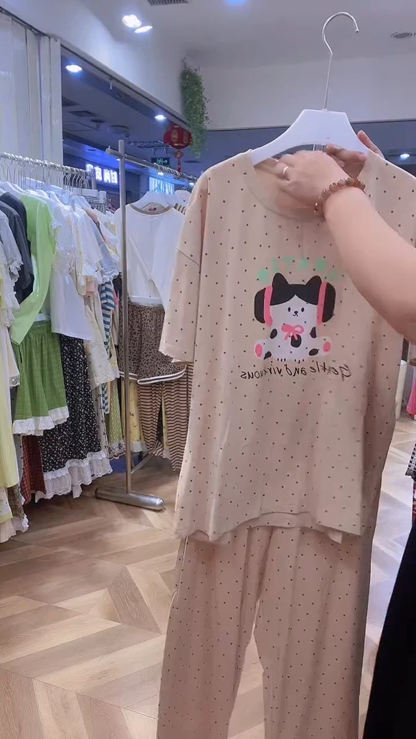 棉半袖长裤套装160斤以下