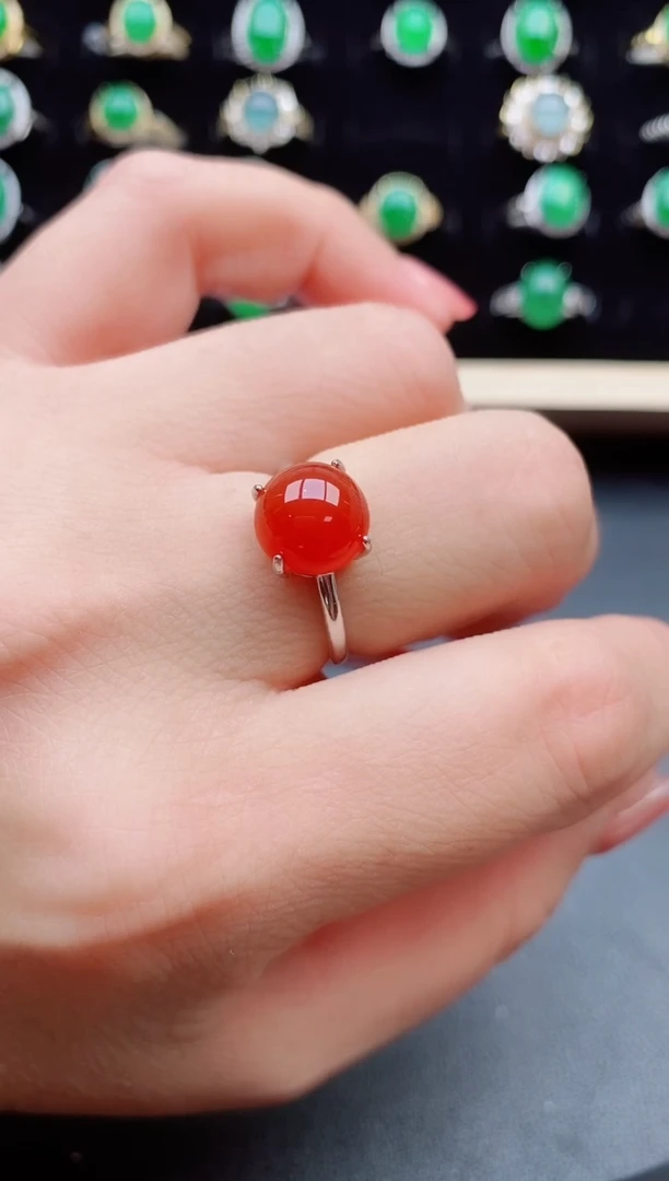 【闪购商品】玛瑙/玉髓戒指银S925镶嵌5085080