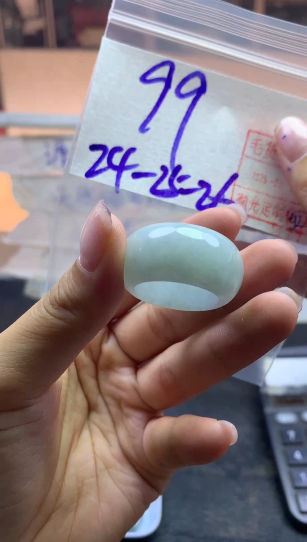 【闪购商品】定制翡翠未镶嵌戒圈24-26*99元毛货需精抛光发