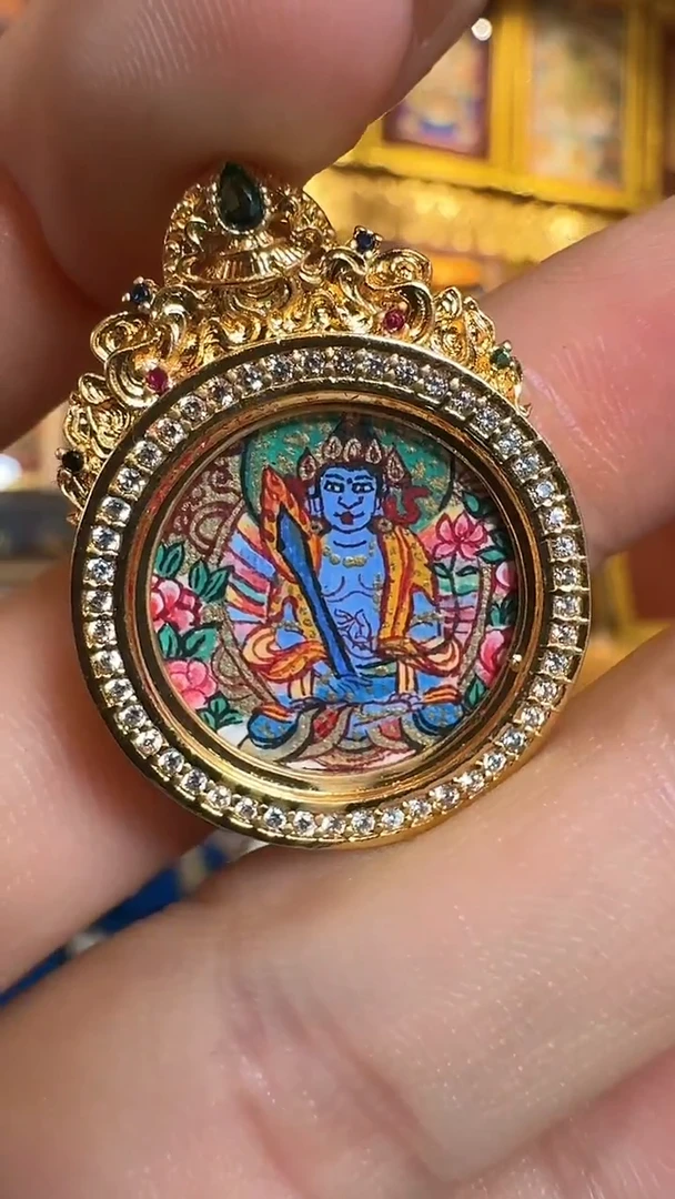 吊坠虚老师--热贡纯手绘