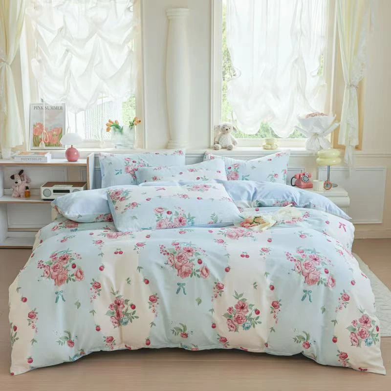 馨美罗家纺 新疆精梳棉全棉四季款活性印染四件套-锦瑟年华系列