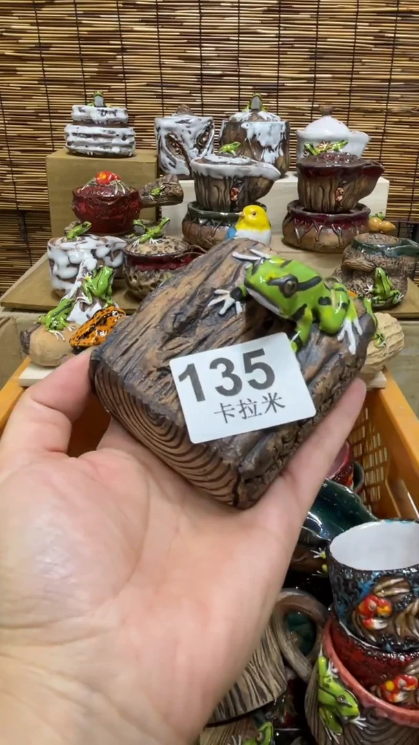 糊*米135精美粗陶手工柴烧