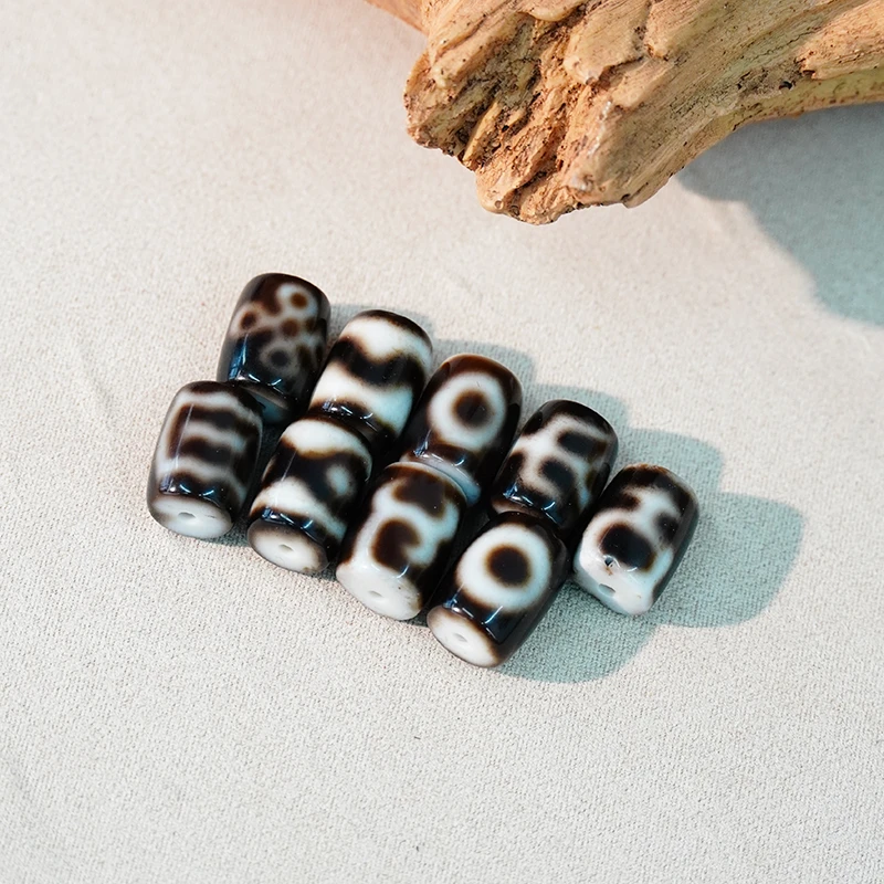 LZ031天然玛瑙黑白多图腾裸珠（一单两颗）(多样性发货，发其一)