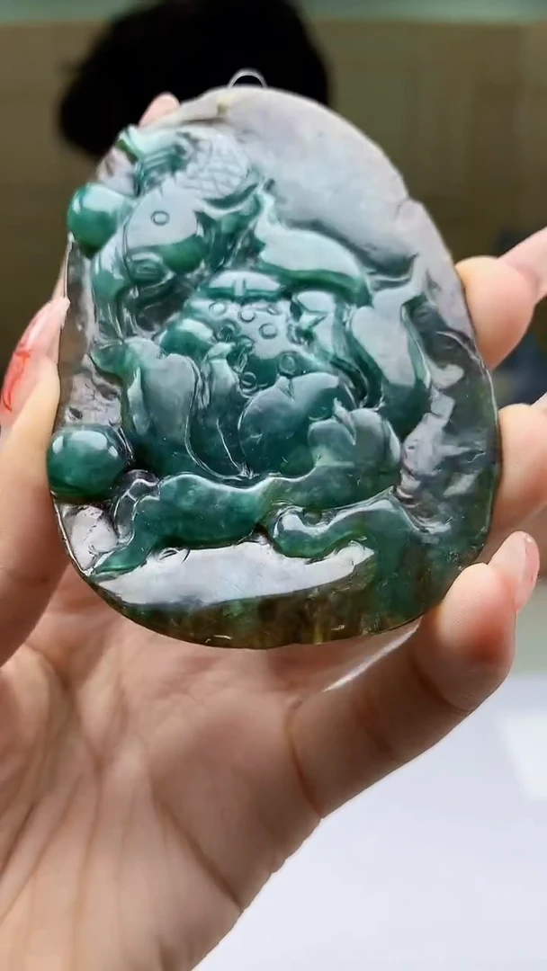 【闪购商品】定制翡翠未镶嵌4688ty-毛货挂件91