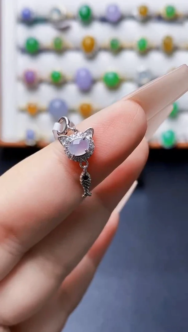 银S925镶嵌戒指翡翠1089