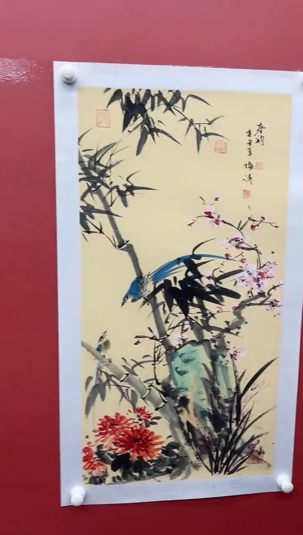 国画梅清-4.5平尺-花鸟-纸片-出书