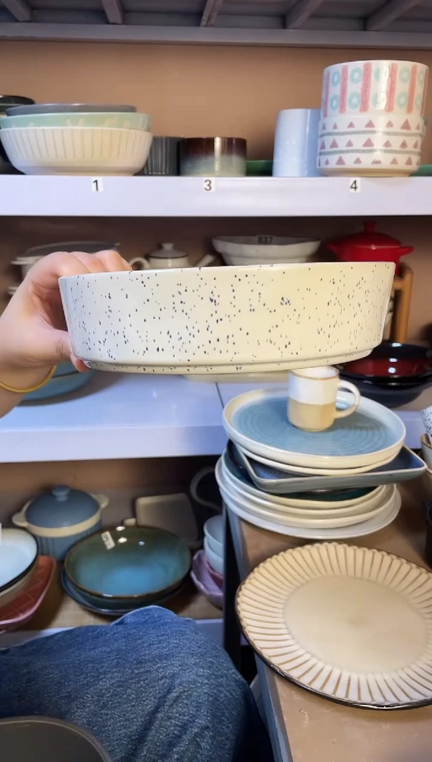 瓷微瑕（1个装）芝麻釉深盘