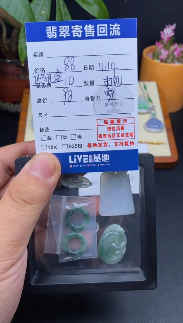 颈饰未镶嵌翡翠3000592